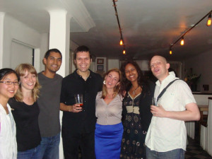 After the performance of the original 10 minute section at Journaling. From left to right: Dongmyung Ahn, Amy Kauffman, Jeff Ziegler, Cornelius Dufallo, Paola Prestini, Alanna Maharajh Stone, Corey Dargel.